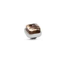 Twisted Box Steentje Salmon Zilver