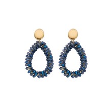 Glam Druppel Facet Blauw Oorbellen 83769Mix04