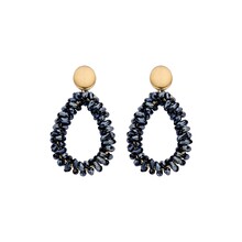 Glam Druppel Facet Blauw Oorbellen 83769Mix07