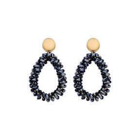 Glam Druppel Facet Blauw Oorbellen 83769Mix07