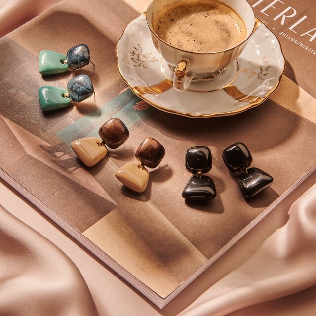 Bold Petrol Oorbellen 83911Mix05 Bold Petrol Oorbellen 83911Mix05