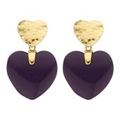 Purple Heart Statement Oorbellen 83871Mix04 Purple Heart Statement Oorbellen 83871Mix04