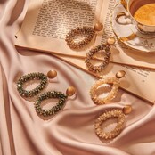 Glam Druppel Facet Bruin Oorbellen 83769Mix08 Glam Druppel Facet Bruin Oorbellen 83769Mix08