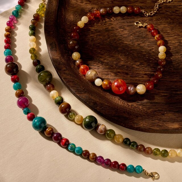 On Trend Kralenketting Bruintinten 61691Mix06 On Trend Kralenketting Bruintinten 61691Mix06