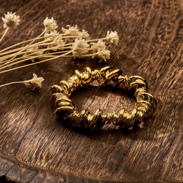 Twisted Chunky Armband Gold 55559 Twisted Chunky Armband Gold 55559