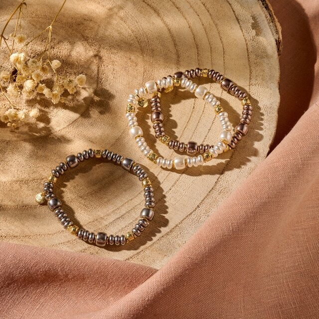 Love Fall Parelarmband Bruin 55535Mix02 Love Fall Parelarmband Bruin 55535Mix02