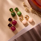 High Fashion Paarse Fall Winter Oorbellen 84499Mix04