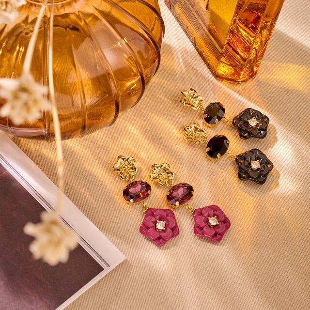 Oui Oui Paris Paarse Oorbellen 84524Mix02