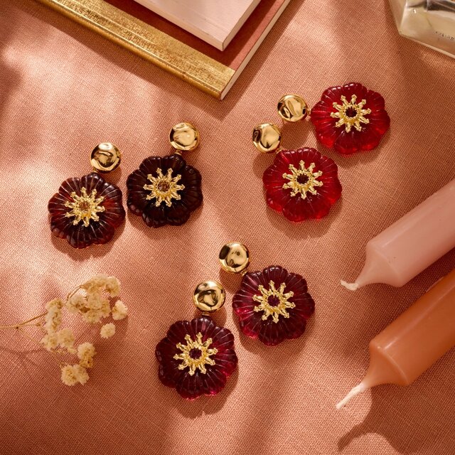 Oui Oui Paris Paarse Oorbellen 84442Mix01 Oui Oui Paris Paarse Oorbellen 84442Mix01