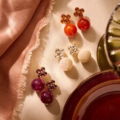 Oui Oui Paris Paarse Oorbellen 84407Mix05 Oui Oui Paris Paarse Oorbellen 84407Mix05