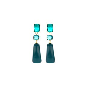 Oui Oui Paris Blauwe Oorbellen 84435Mix06