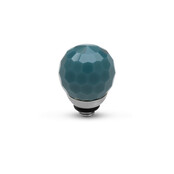 Twisted CZ Facet Ball Steentje Retro Blue Twisted CZ Facet Ball Steentje Retro Blue