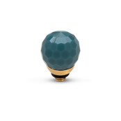 Twisted CZ Facet Ball Steentje Retro Blue Twisted CZ Facet Ball Steentje Retro Blue