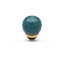 Twisted CZ Facet Ball Steentje Retro Blue