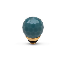 Twisted CZ Facet Ball Steentje Retro Blue