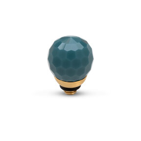 Twisted CZ Facet Ball Steentje Retro Blue