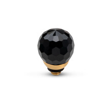 Twisted CZ Facet Ball Steentje Black