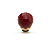 Twisted CZ Facet Ball Steentje Cherry Chocolate