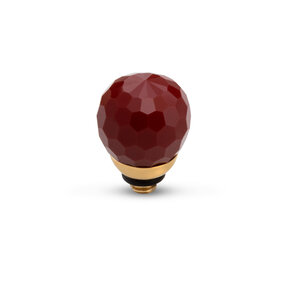 Twisted CZ Facet Ball Steentje Cherry Chocolate