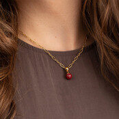 Twisted CZ Facet Ball Steentje Cherry Chocolate Twisted CZ Facet Ball Steentje Cherry Chocolate