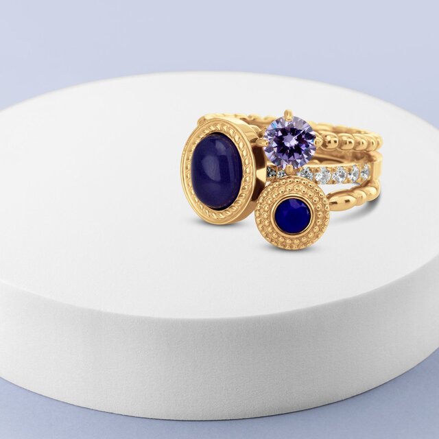 Twisted & Vivid Moon Haze Ringen Set