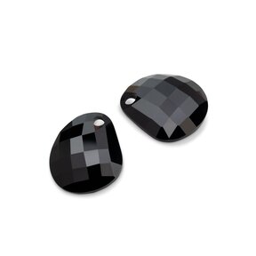 Kosmic Shaped Facet Oorbel Hangers Black