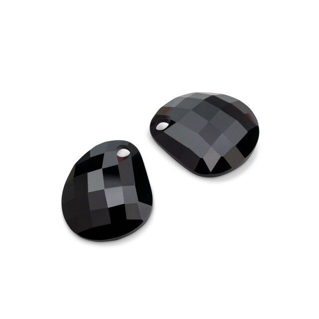 Kosmic Shaped Facet Oorbel Hangers Black