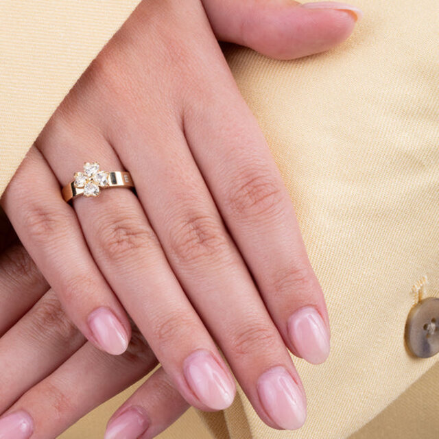 Twisted Heart Clover Steentje Crystal