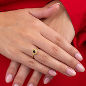 Twisted Bali Bulb Gem Steentje Blue Tigereye