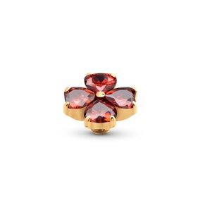 Twisted Heart Clover Steentje D-D Garnet