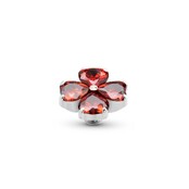 Twisted Heart Clover Steentje D-D Garnet
