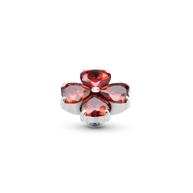 Twisted Heart Clover Steentje D-D Garnet