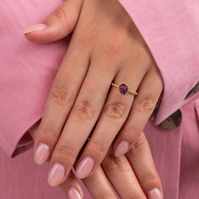 Twisted Bali Flat Steentje Aubergine