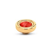 Vivid Button Steentje Copper Orange