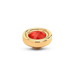 Vivid Button Steentje Copper Orange