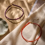 New Fall Winter Bruine Kralenketting 61695Mix04