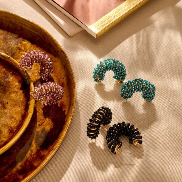 Sparkly Statements Paarse Oorbellen 84630Mix04