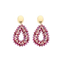 Sparkly Statements Paarse Oorbellen 84303Mix03