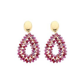 Sparkly Statements Paarse Oorbellen 84303Mix03