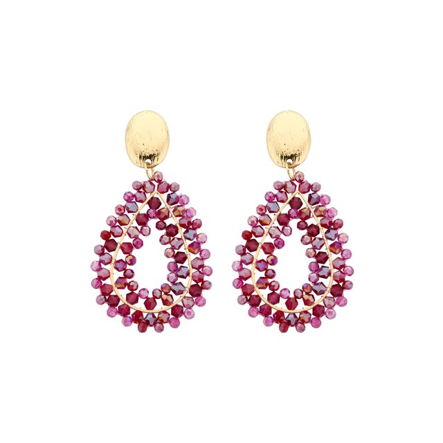 Sparkly Statements Paarse Oorbellen 84303Mix03