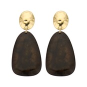 Bruine Statement Oorbellen 83909Mix06