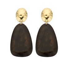 Bruine Statement Oorbellen 83909Mix06