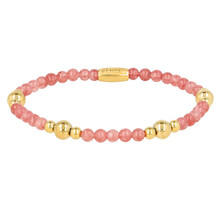 Berry Quartz armband – Stainless Steel 14k Goud