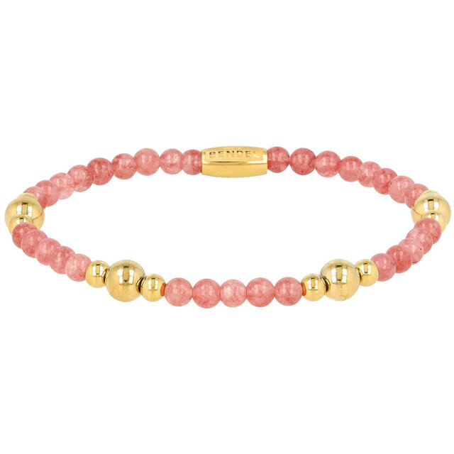 Berry Quartz armband – Stainless Steel 14k Goud