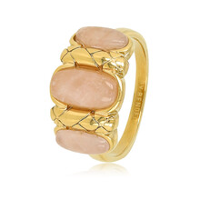Rose Quartz Ring – Vintage Romance in Goud
