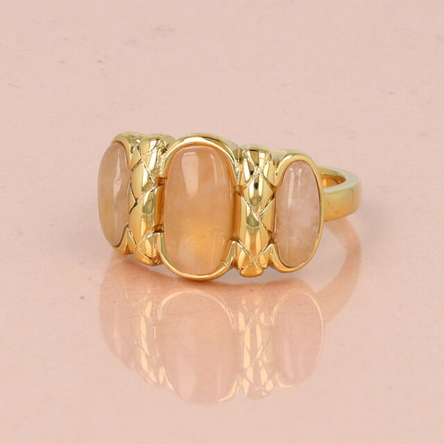 Rose Quartz Ring – Vintage Romance in Goud