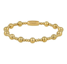 Gouden kralenarmband met speels effect - originele armband