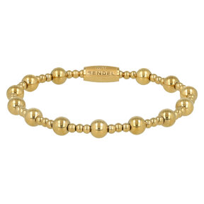 Gouden kralenarmband met speels effect - originele armband