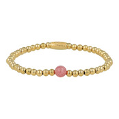 Gouden kralen armband met Berry Quartz