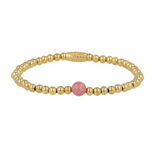 Gouden kralen armband met Berry Quartz